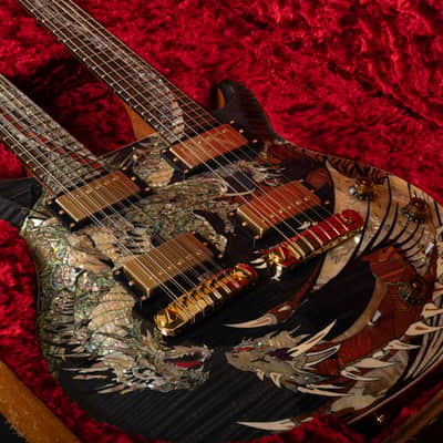 PRS Paul Reed Smith 20th Anniversary Double Neck Dragon 2005 Whale Blue image 10