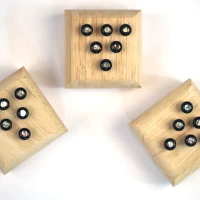John Pearse Game Bone Abalone Dot Bridge Pins image 2