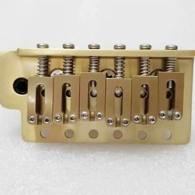 Whole Brass Tremolo Full Block 6-Point Style 52.5mm All Brass Vintage Strat Style Bridge-M1152 image 2