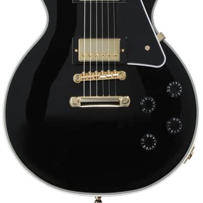 Epiphone Inspired by Gibson Custom Les Paul Custom Electric Guitar - Ebony image 2