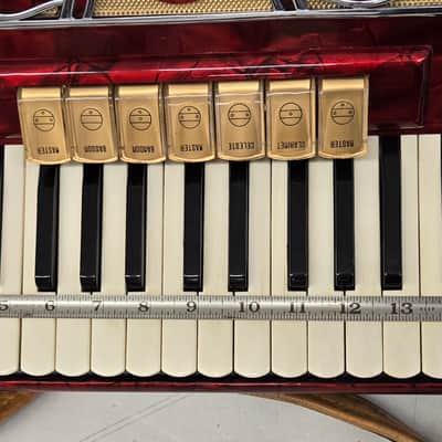 Frontalini Red Piano Accordion LMM 41/120 Ready To Play image 7