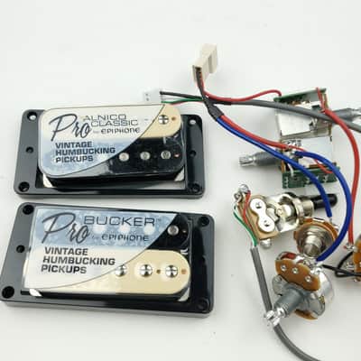 Epiphone USA Alnico 57 Classic Plus ProBucker Zebra Pickups With Harness Wire image 1