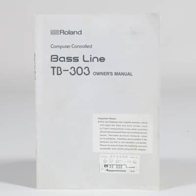 Roland TB-303 Bassline Synthesizer original owner’s manual