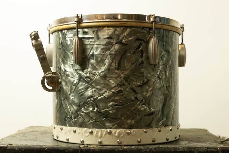 1940s Slingerland 12x14 Black Diamond Pearl Radio King Tom image 1