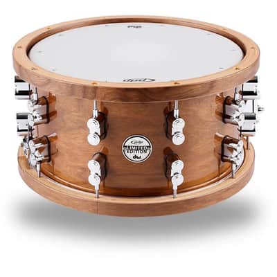 PDP LE Dark Stain Maple and Walnut 14”x7.5” Snare 2020s - Walnut stain image 1