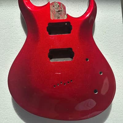 Metallic Red HH Red Basswood Guitar Body DIY Project, String Through image 1