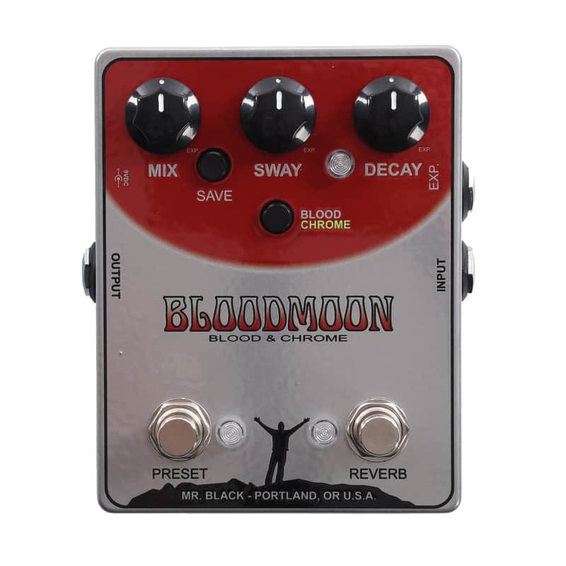 Mr. Black BloodMoon Blood & Chrome Reverb Pedal image 1
