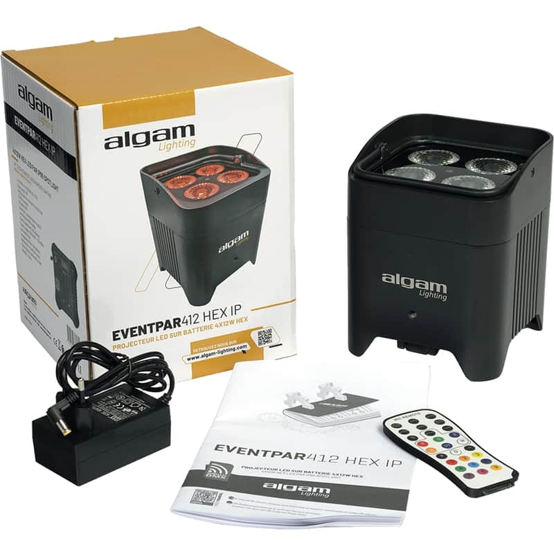 Algam Lighting EVENTPAR412-HEX-IP 4x12W RGBWA-UV IP65 a Batteria image 1