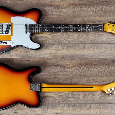 MyDream Partcaster Custom Built - Sunburst Hardtail Floral Neck image 1