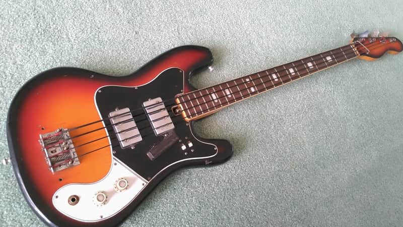 Univox Deluxe Two-Pickup Bass 1971-1975 teisco / kawai mij image 1