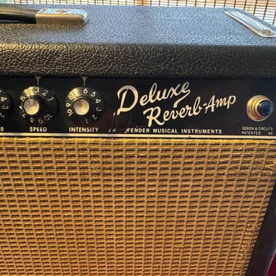 Fender Deluxe Reverb 2-Channel 22-Watt 1x12" 1965 Black Panel image 3
