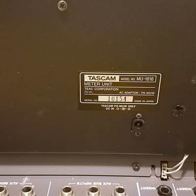 Tascam M-1600/16 16-Channel 8 bus Studio Meter Bridge DB25 MU-1616 image 8