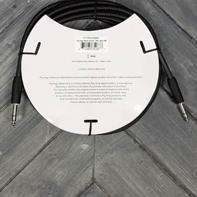 PIG HOG PTRS25BK VINTAGE SERIES “BLACK WOVEN” TRS CABLE, 25 FT image 2