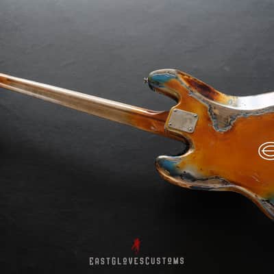 Fender Jazz Pelham Blue/Amber Paisley Bass Heavy Aged Relic (RARE) image 13