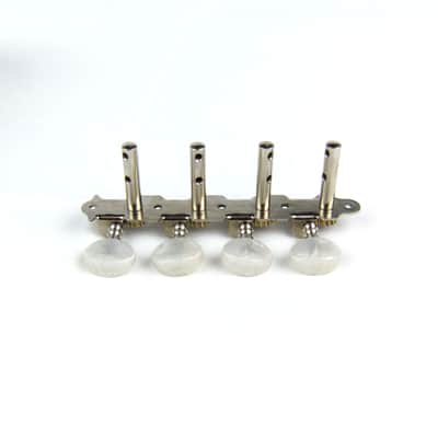4-on-Plate Classic Style Mandolin Tuning Keys Tuners Head Pegs, Pearloid (1Lx1R) image 4