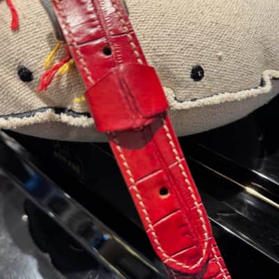 Blue Bell Straps Johnson Caiman “ ONE OF A KIND”  Custom Cherry Red Exclusive for Al’s Music Factory image 6