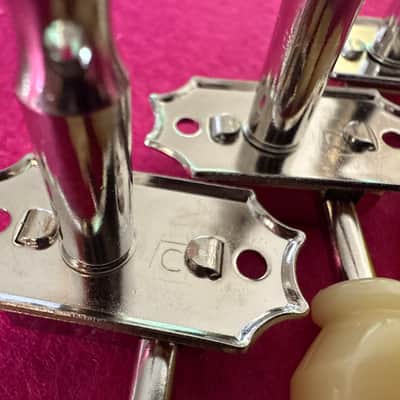 Kluson  No line 3 + 3 tuners Left and rigth hand used in Gibson Les Paul 1952 to 1956 2020 Nickel image 5