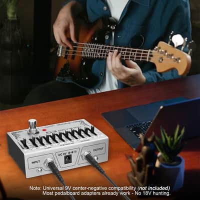 RVONE 10-Band Equalizer Pedal | Low-Noise EQ Pedal for Guitar, Bass & Pedalboards | True Bypass for Pure Signal Effects Chain | Live Stage, Studio Recording & Mixing (31.25Hz–16kHz ±12dB) | Portable image 6