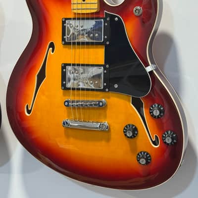 2017 Fender Modern Player Starcaster Guitar Aged Cherry Burst image 13