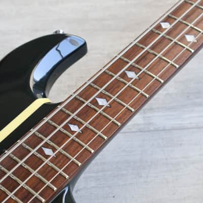 1997 Burny (Fernandes) EB-95X "X Japan" Signature Eagle Bass (Black) image 6