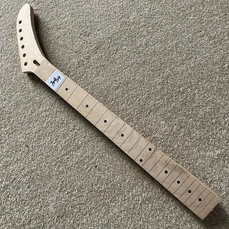 Banana Headstock Maple Wood Guitar Neck image 1