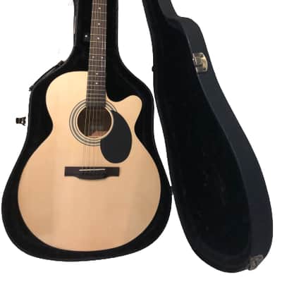 Jasmine S34C Orchestra & Auditorium Venetian Cutaway Spruce Top 6-String Acoustic Guitar w/Hard Case image 12