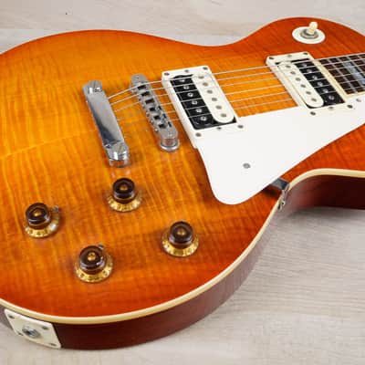 Burny Super Grade RLG-55 2004 Vintage Cherry Sunburst Roswell HAF Zebra PUs w/ Bag image 6