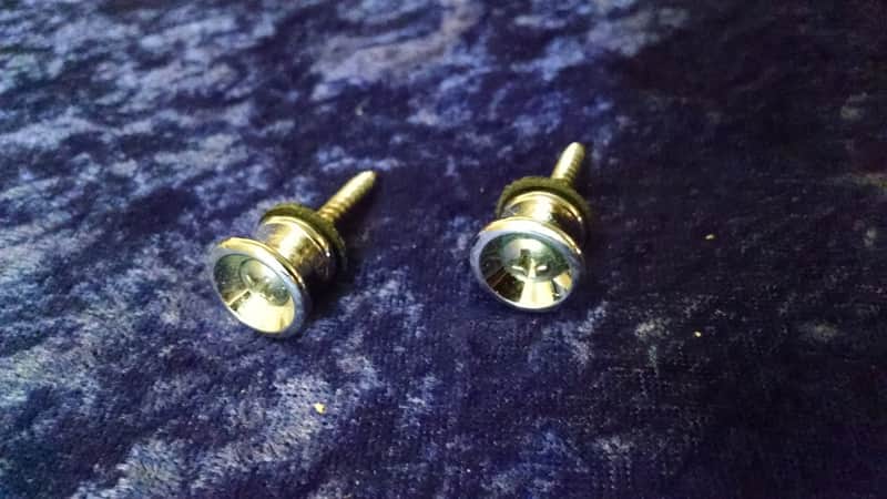 1984 Kramer Strap Buttons Chrome image 1