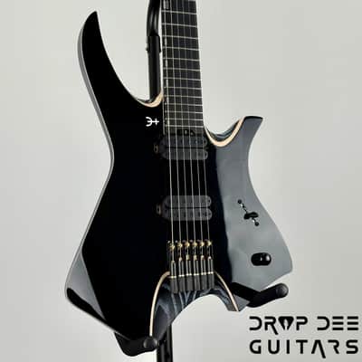 Infinia Neptune Headless Electric Guitar w/ Bag - Solid Lunar Black image 3