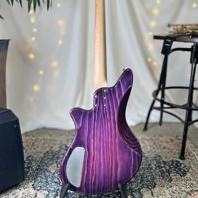 Jacqueline RPJ-32 32-Inch Medium-Scale Bass in Purple Twilight with EMG Geezer Butler PJ Pickup Set and Leo Quan Badass Hardware image 5