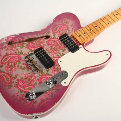 Fender Custom Shop Limited Edition Dual P90 Tele Relic Maple Neck Pink Paisley image 1