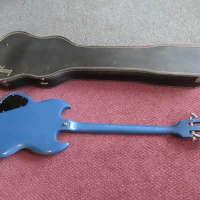 GIBSON EBO early 1970 PELHAM BLUE SLOTTED HEADSTOCK ORIGINAL refinished image 25