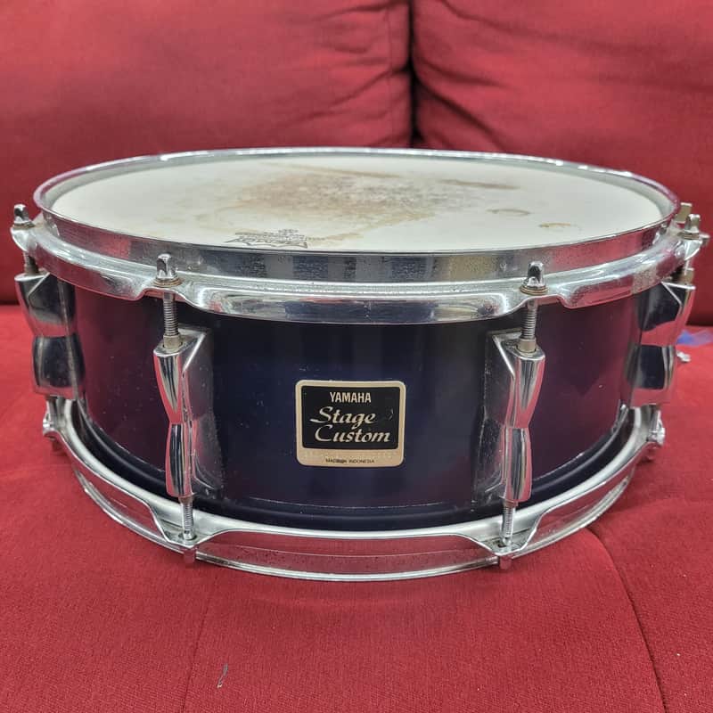 Yamaha Stage Custom 14x5.5 Snare Drum - Dark Blue image 1