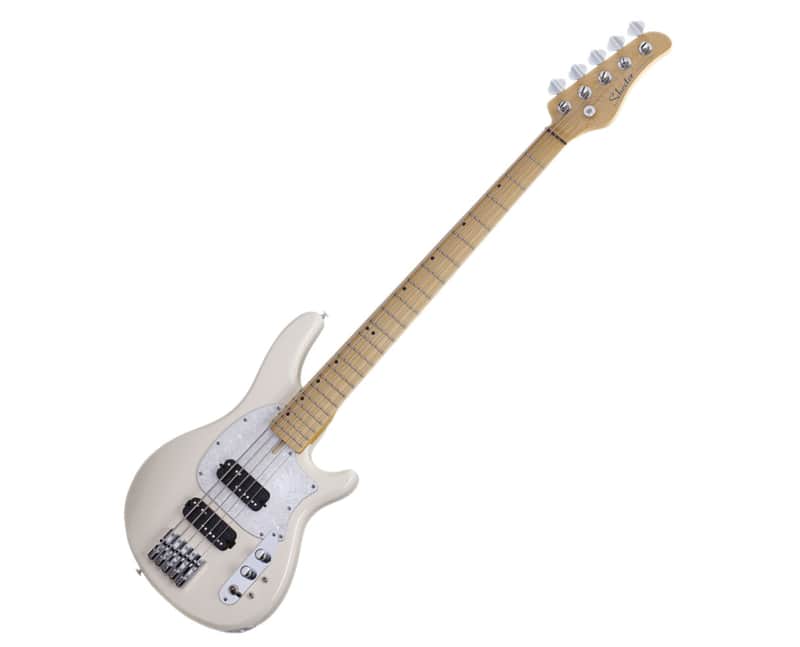 中古 SCHECTER CV-5 Schecter 2495 CV-5 5-String Bass w/ Maple Fretboard Ivory | Reverb