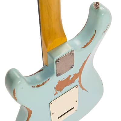 Vintage V6HMRLB Icon Ultra-Gloss Distressed Laguna Blue image 10