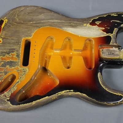 MJT Official Custom Order Vintage Aged Nitro Finish Guitar Body by Mark Jenny VTS Sunburst image 5