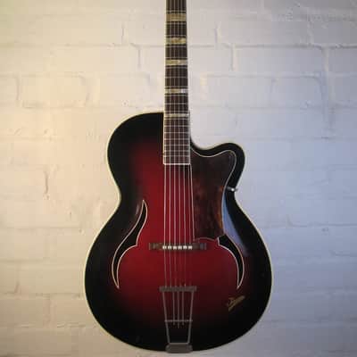 Isana "Elvis Model" 1958 Redburst, built by Josef Sandner. Archtop image 11