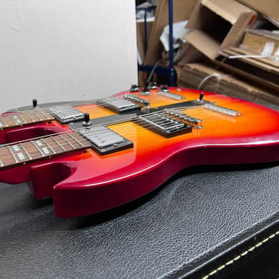 Galveston Double Neck Guitar  Cherry Red 6 string &12 string image 10