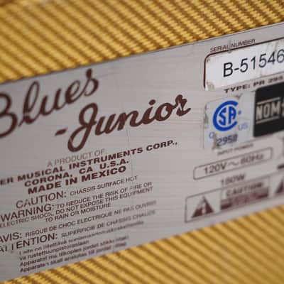 Fender Blues-Junior Tweed Guitar Combo Amplifier #55785 image 11