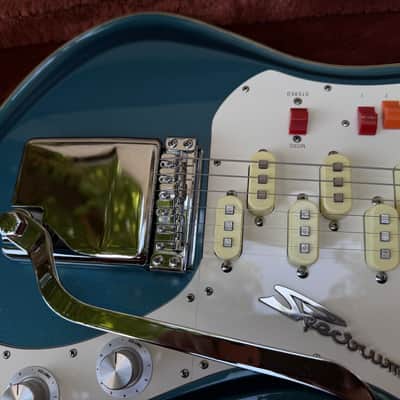 Teisco Spectrum 5 1990s Metallic Blue Made in Japan image 5