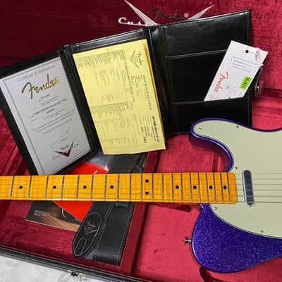 NEW! Fender Custom Shop Flamethrower Telecaster Custom - NOS - Modern Specs - Texas Special Pick-Ups - AAAA Flamed Neck - Purple Sparkle - Authorized Dealer - 7.8lbs - G07233 image 13