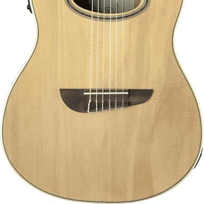 Eko NXT N100CWE-NAT Classical Guitar with Nylon String and Pickup/Preamp | Cutaway image 4