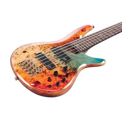 Ibanez Premium SR1605D 5-String Bass Guitar - Autumn Sunset Sky image 5