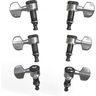 D'Addario Auto Trim Machine Heads - 3 A Side Chrome image 1