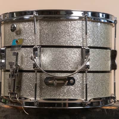 1972 Ludwig 10x14 Silver and Black Parade Master Snare Drum image 2