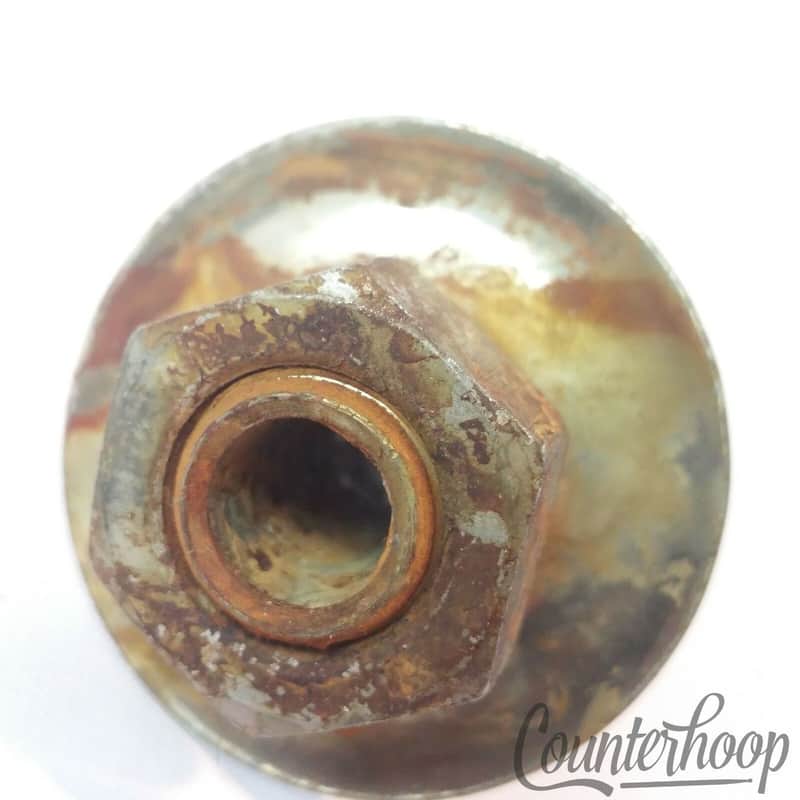 Walberg & Auge Disappearing Bass Drum Spur Spike Mount Nickel Vintage50s USA W&A image 1