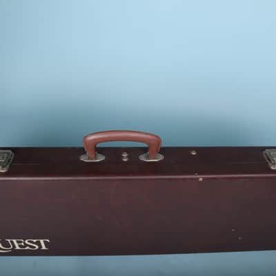 Quest Vintage Hardshell Electric Mini Guitar Case Brown Tolex image 4