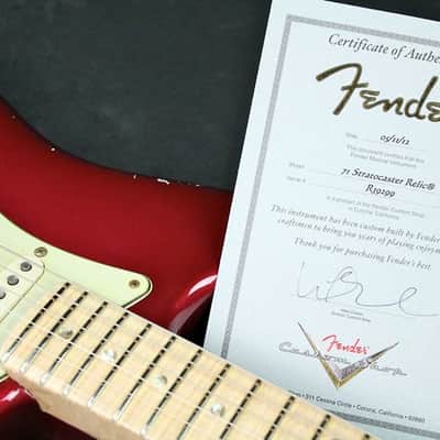 Fender Custom Shop 1971 Stratocaster Relic Midnight Wine over Lucerne Aqua Firemist image 6