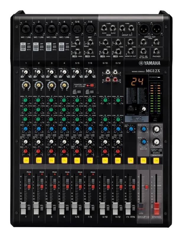 Yamaha MG12X-CV 12 Channel Mixer with Effects 2022 - Present - Black image 1