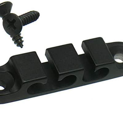 Hipshot 2SR-03B 3-String Retainer/String Guide for Bass - BLACK with Screws image 4